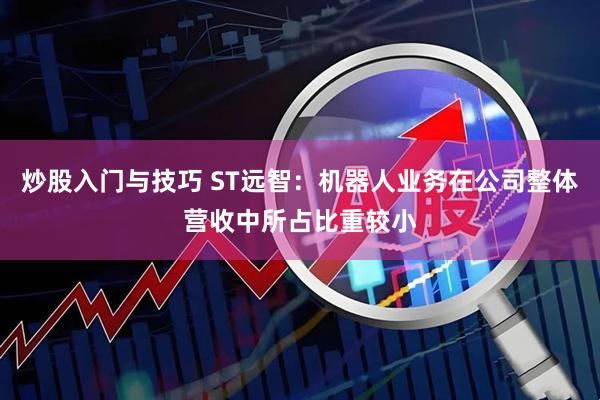 炒股入门与技巧 ST远智:机器人业务在公司整体营收中所占比重较小